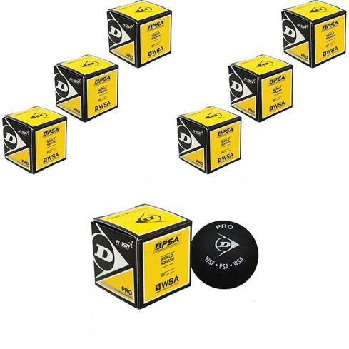 Dunlop Squashball (6x) Pro (dubbele gele stip)